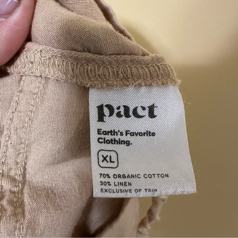 Pact Canopy Linen Blend Weekend Short Men XL Ginger Root - Picture 7 of 8
